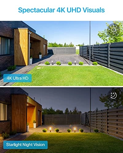 4K 8MP POE Camera - 8pcs + 8 Port 16CH 4K 8MP NVR - 16CH 2TB