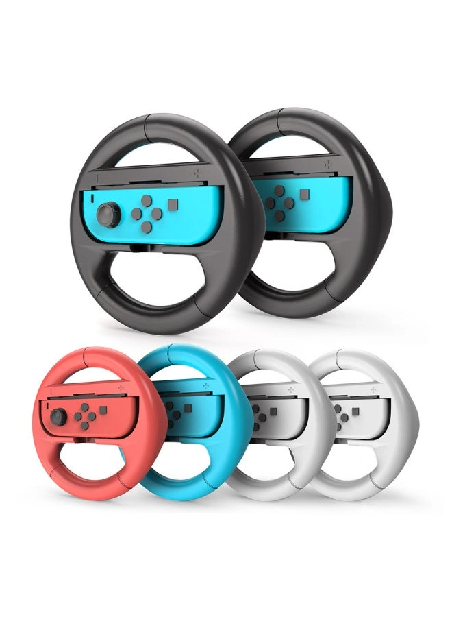Joy-con Steering Wheel - Switch OLED Round Handlebar Black