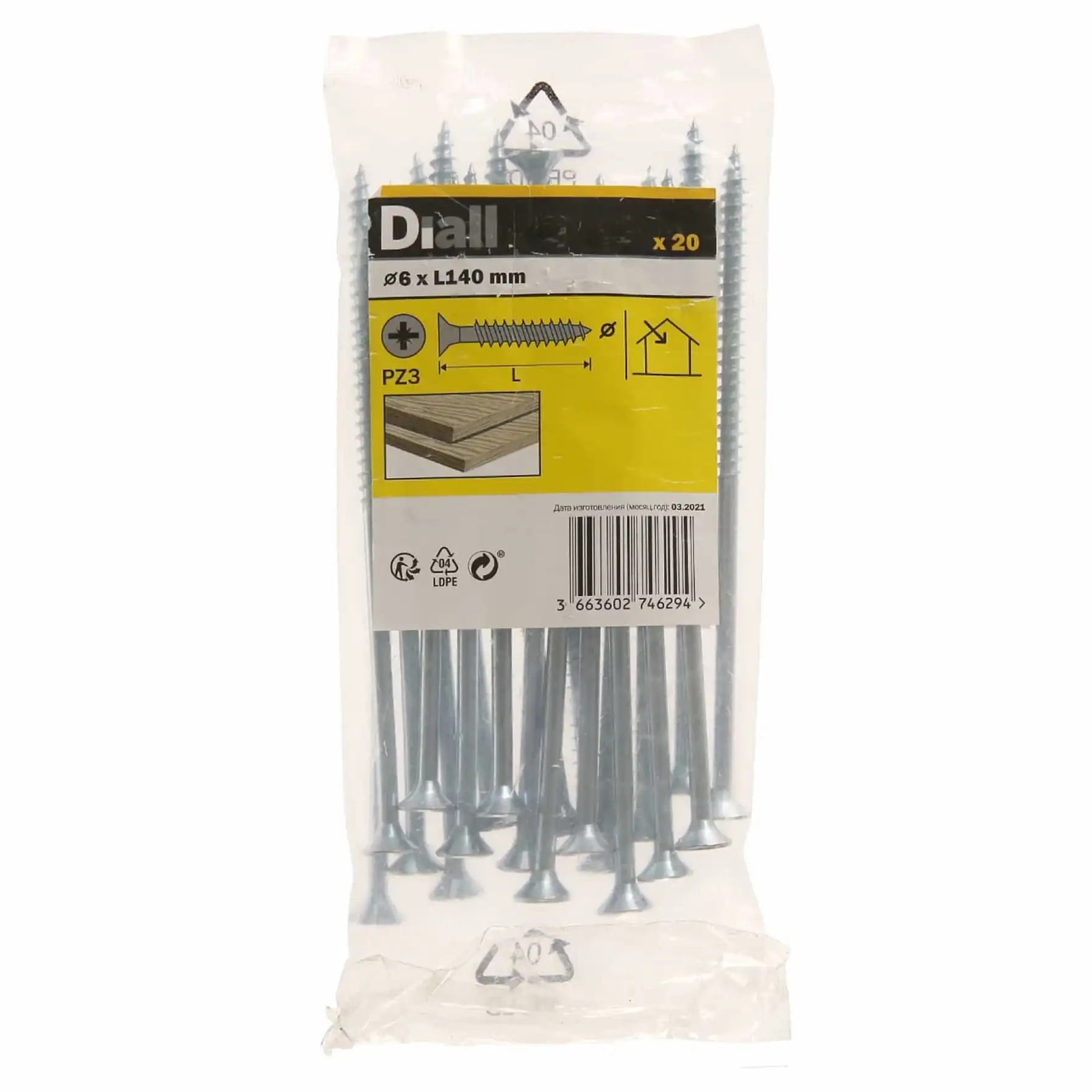 Diall Wood screw - 140 millimeter 6 x 140 mm
