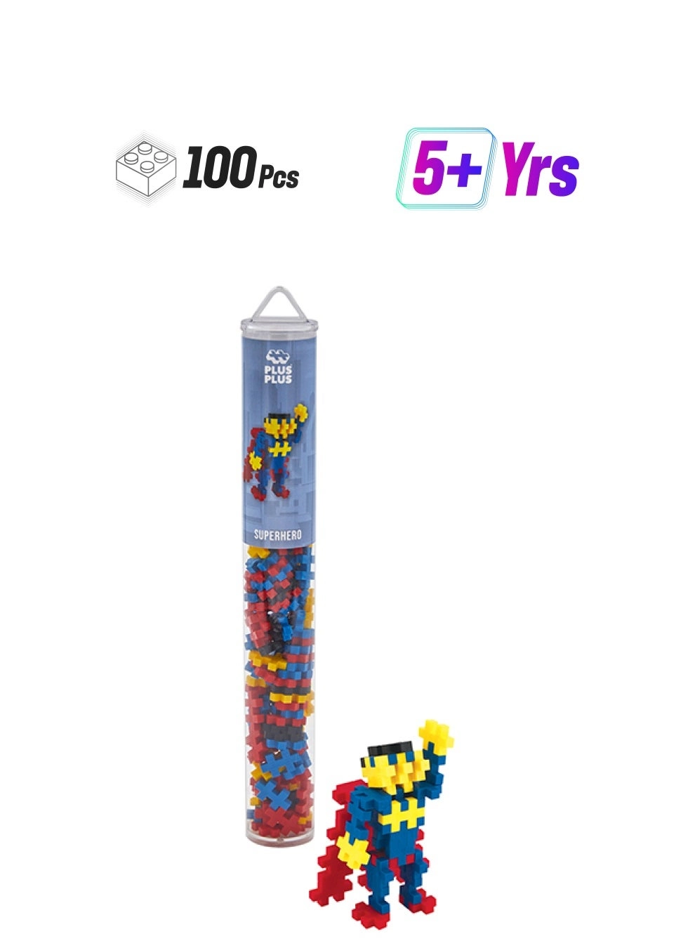 Plus-Plus Superhero Tube - 100pcs