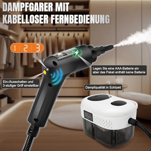 Portable Steam Cleaner - 3 BAR 1.4 Liters