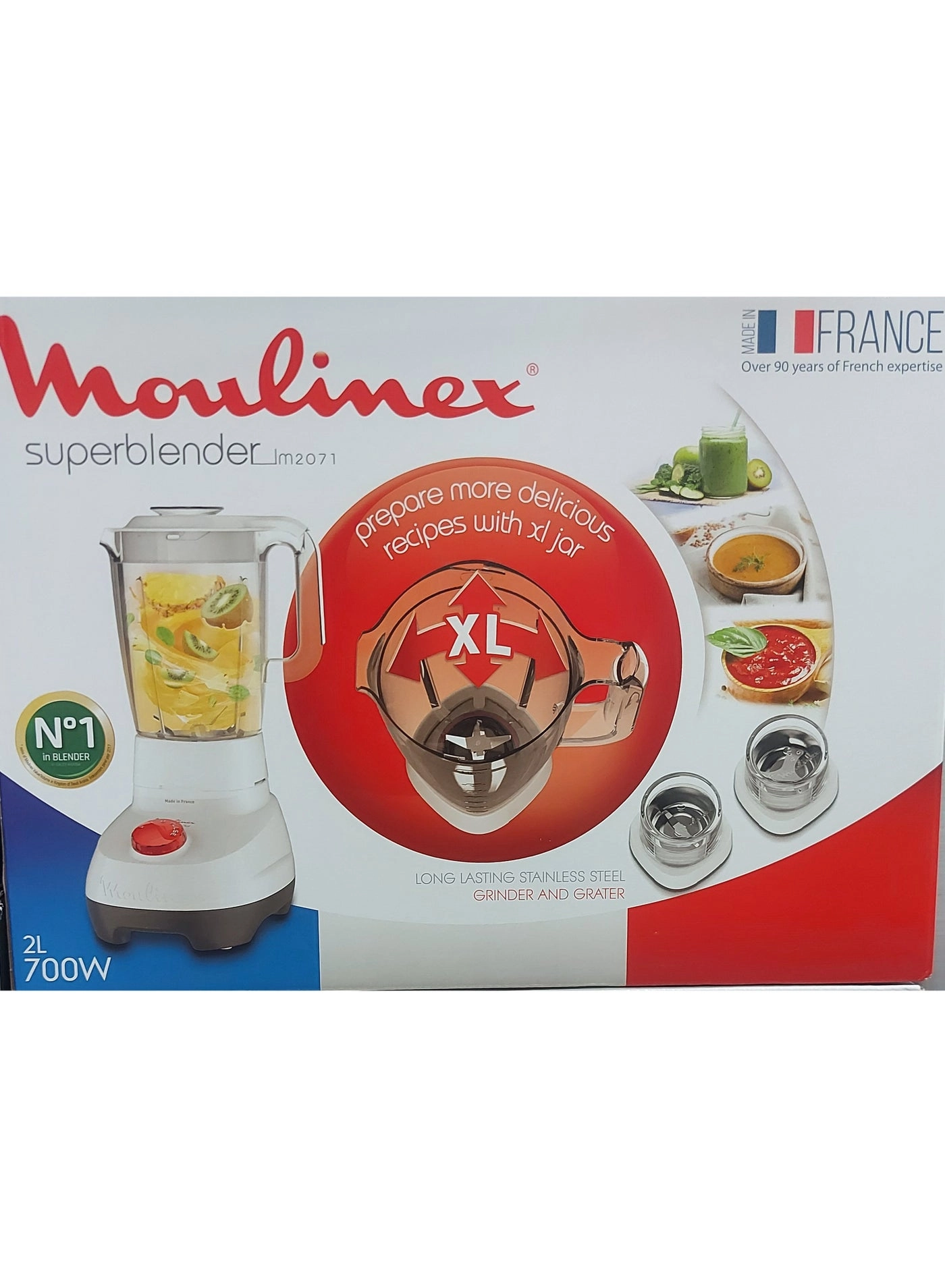 Moulinex LM207128 - White, Removable blades, Dishwasher safe