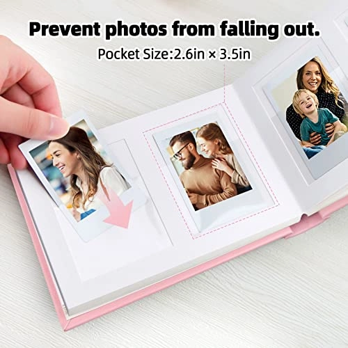 2x3" 64 Pockets Faux Leather Photo Album