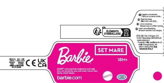 Sunday Barbie Backpack - Beach Set 18 cm Bucket