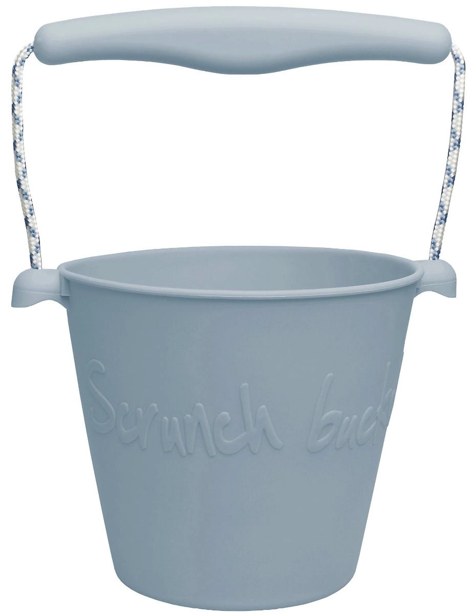 SCRUNCH Sand & Water Bucket - Duck Egg Blue 24 cm