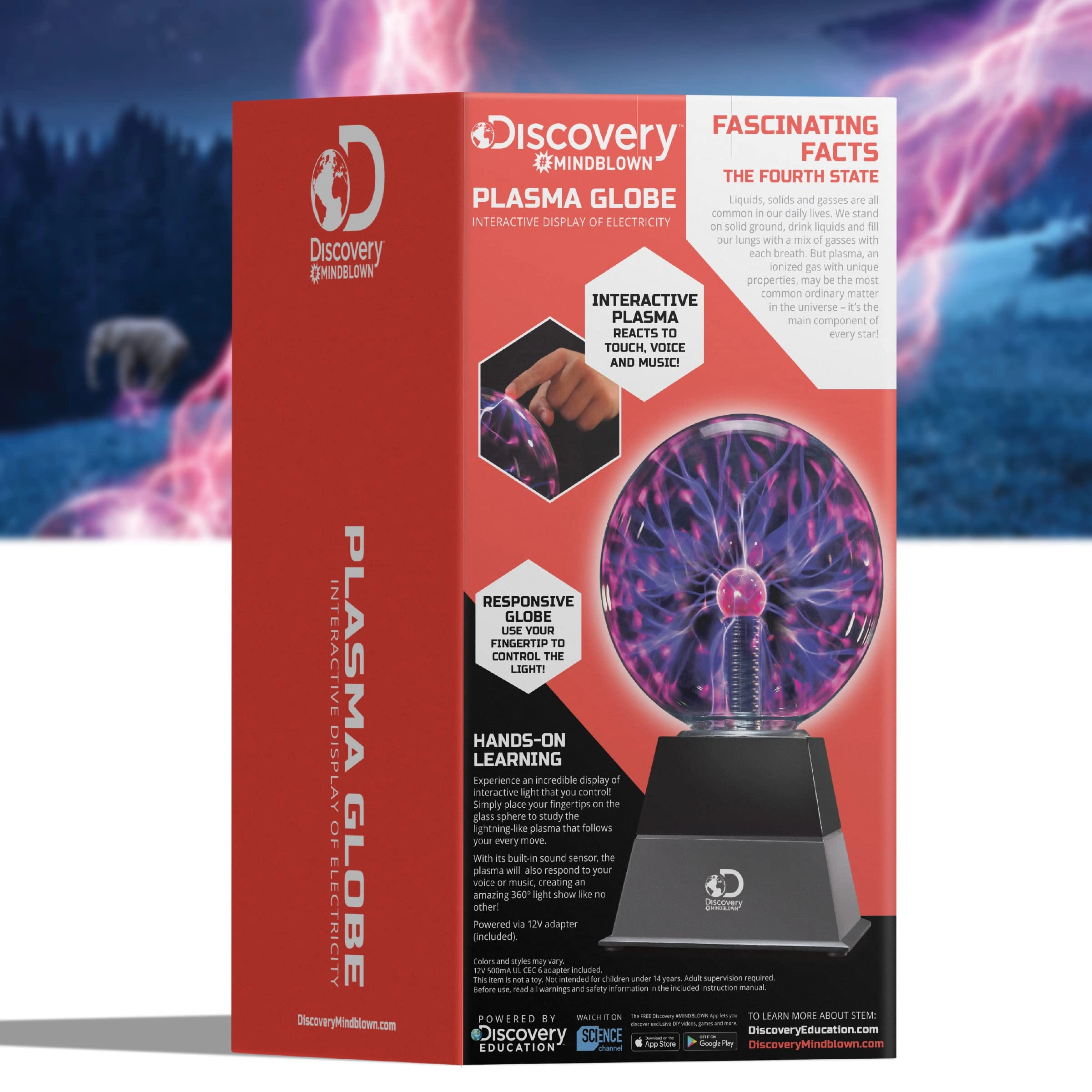 Plasma Globe - Touch & Sound Sensitive White