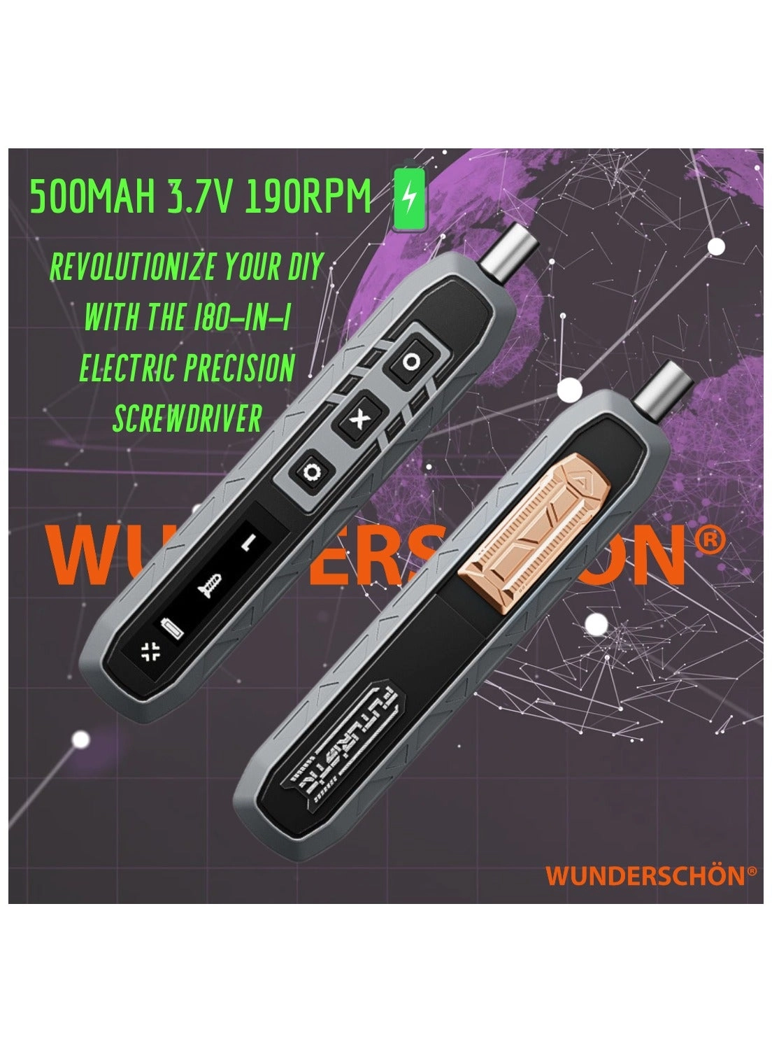 Electric Screwdriver Set - 500 mAh