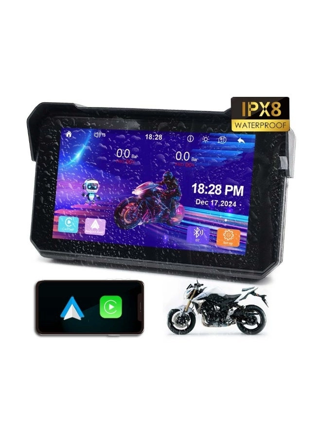 Motorcycle Wireless CarPlay & Android Auto Screen - 5-Inch