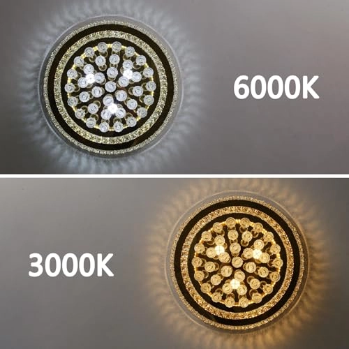 Crystal Chandelier - 2700K 4000K 6000K Dimmable