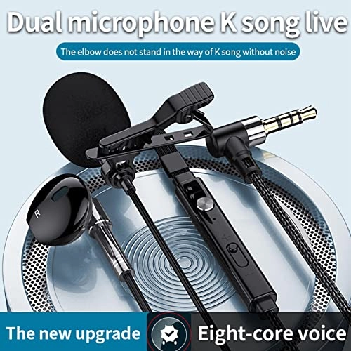 Clip-On Microphone Wired Earphone