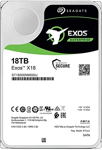 Exos X18 3.5" 7200rpm 256MB SATA 6Gb/s (ST18000NM000J) - 18TB