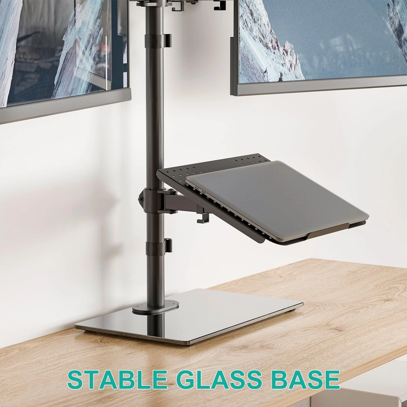 Dual LCD Monitor Desk Mount Stand - Two 27"