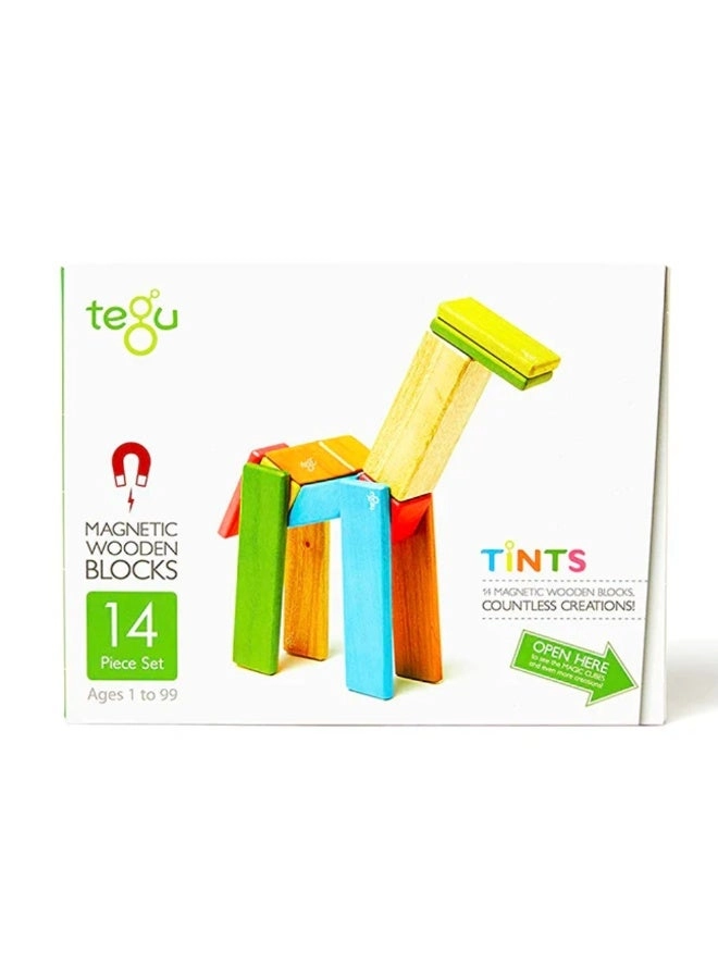 TEGU Magnetic Wooden Block Building Set - 14pcs