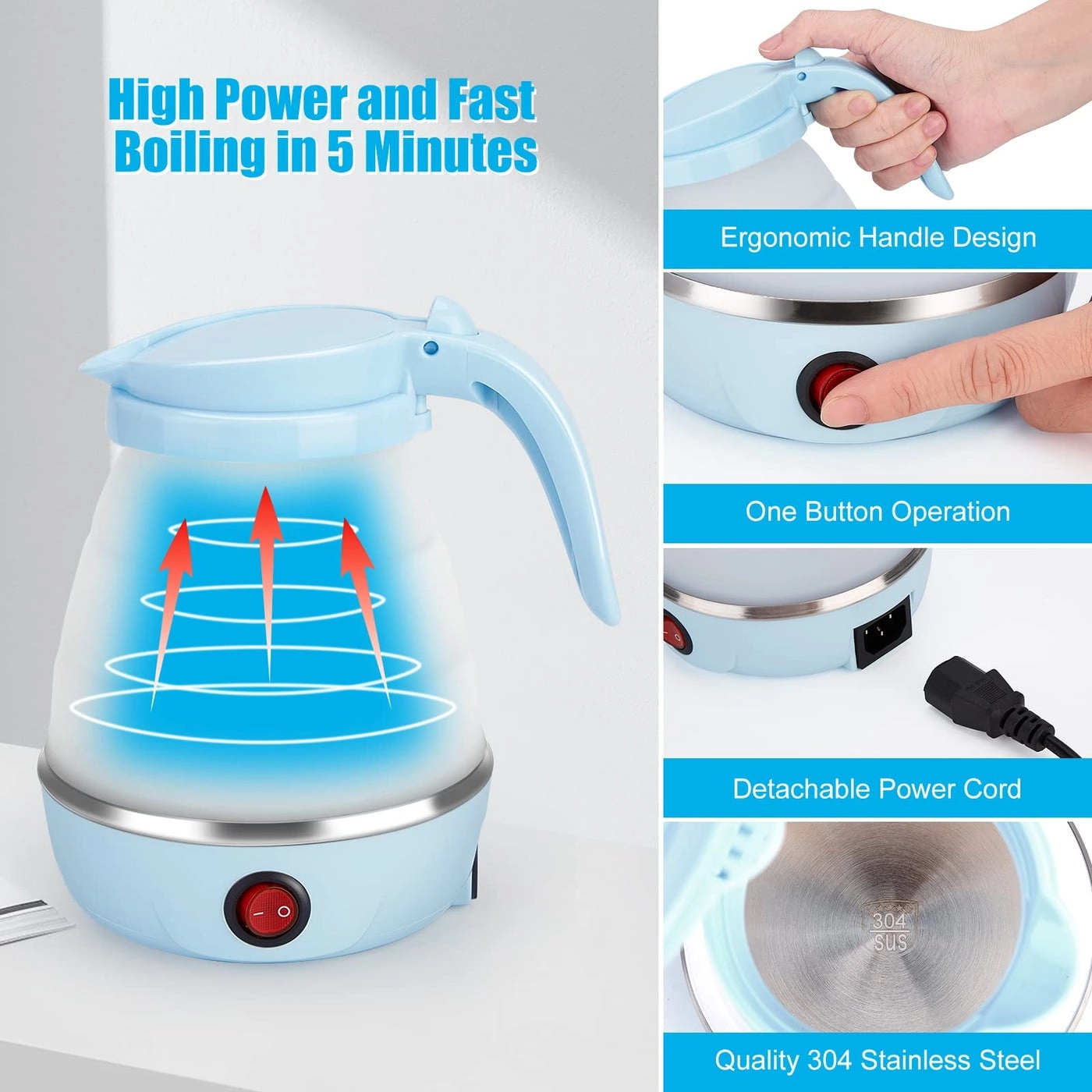 Travel Foldable Electric Kettle