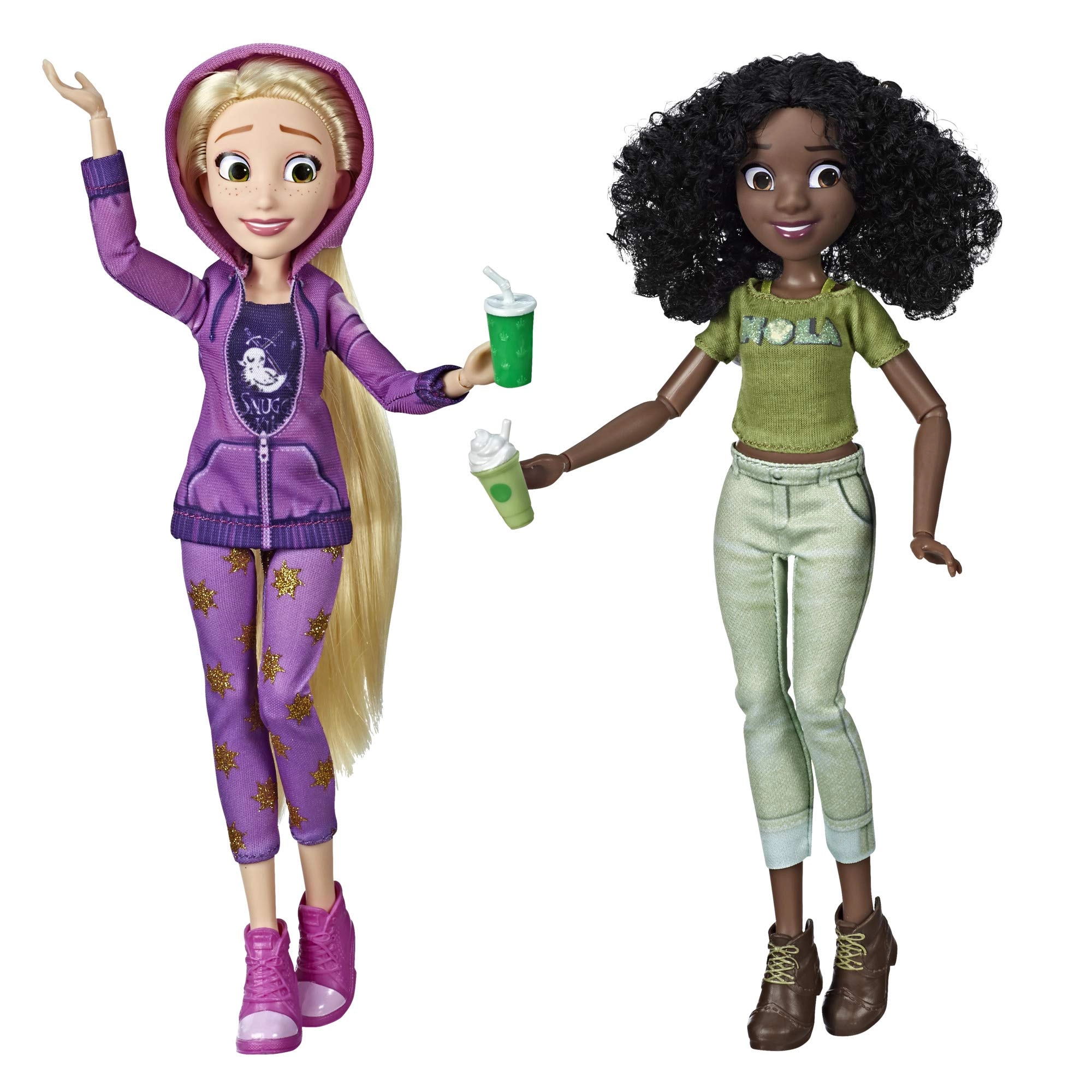 Disney Rapunzel Fashion Doll - extra-long blonde hair + Tiana Fashion Doll - curly hair