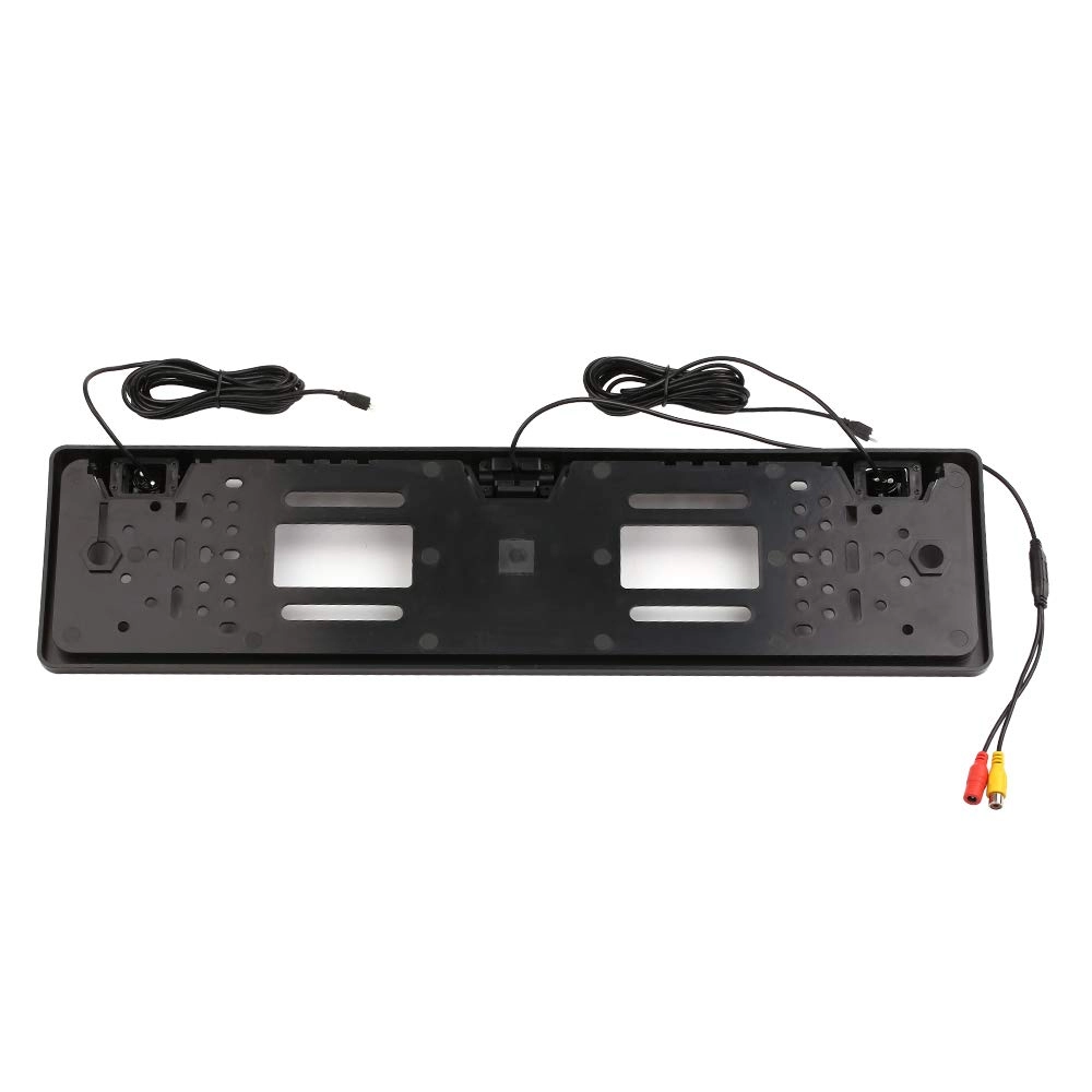 Eujgoov EU License Plate Frame + 12-LED Night Vision Rear View Camera + Reversing Radar System - Night vision 1080P