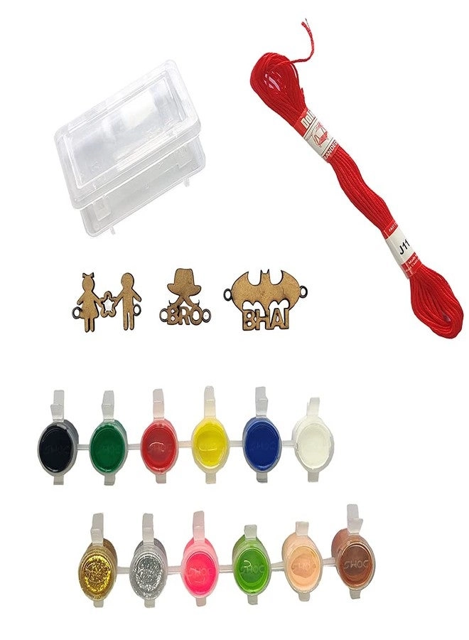 Raksha Bandhan MDF Rakhi Making DIY kit Combo
