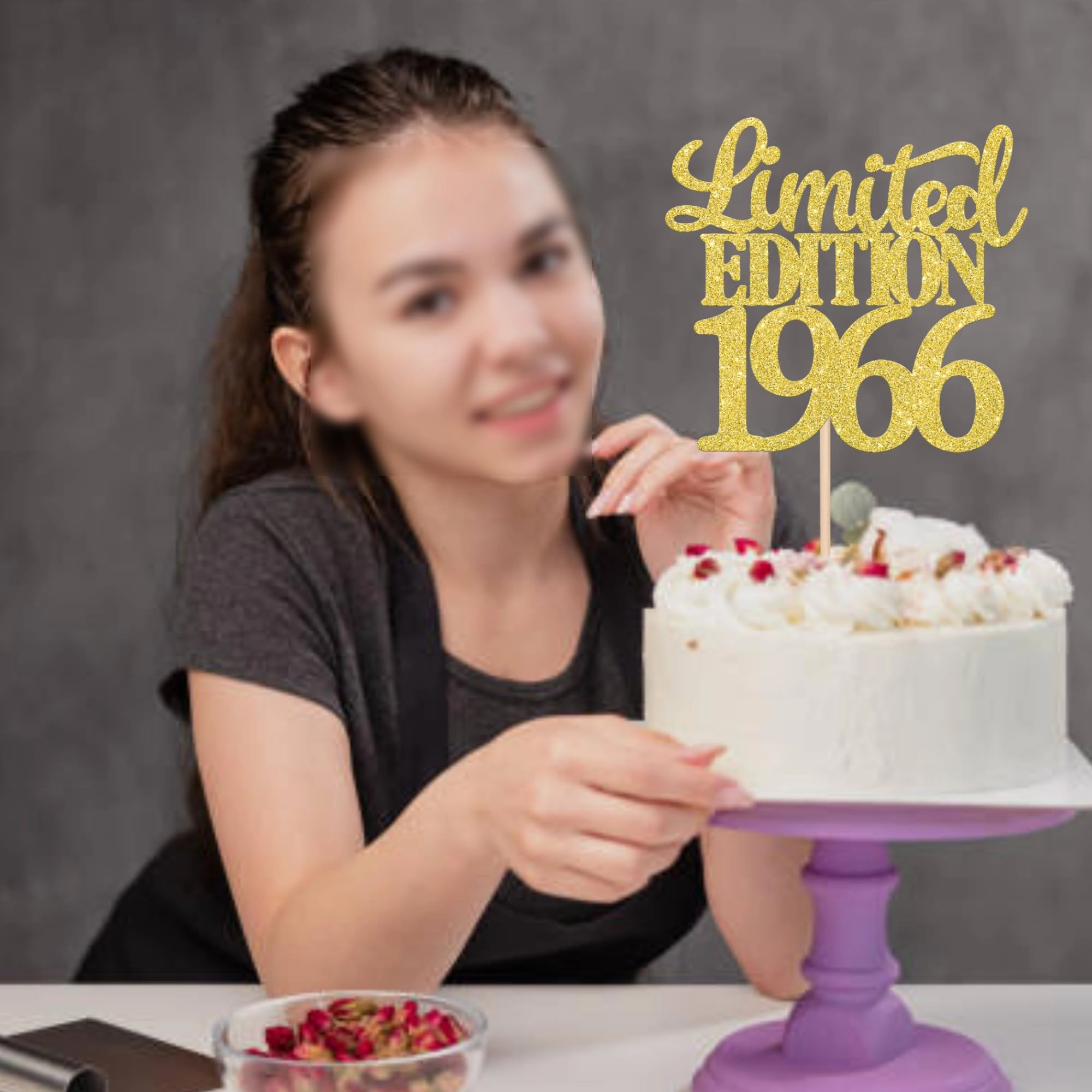 1966 Cake Topper - 1 Pack Anniversary Birthday