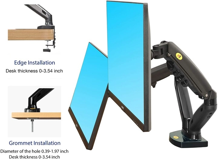Dual Display Articualating Mount - 2 13″-32″ 75×75,100×100