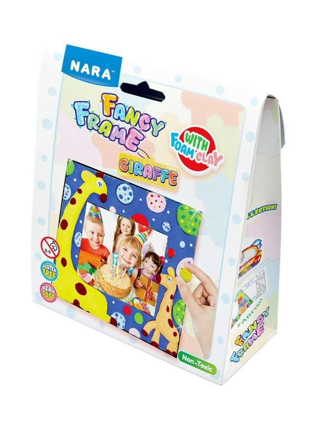 Nara Fancy Frame - Giraffe Design DIY Kit 5 Foam Clay Colours
