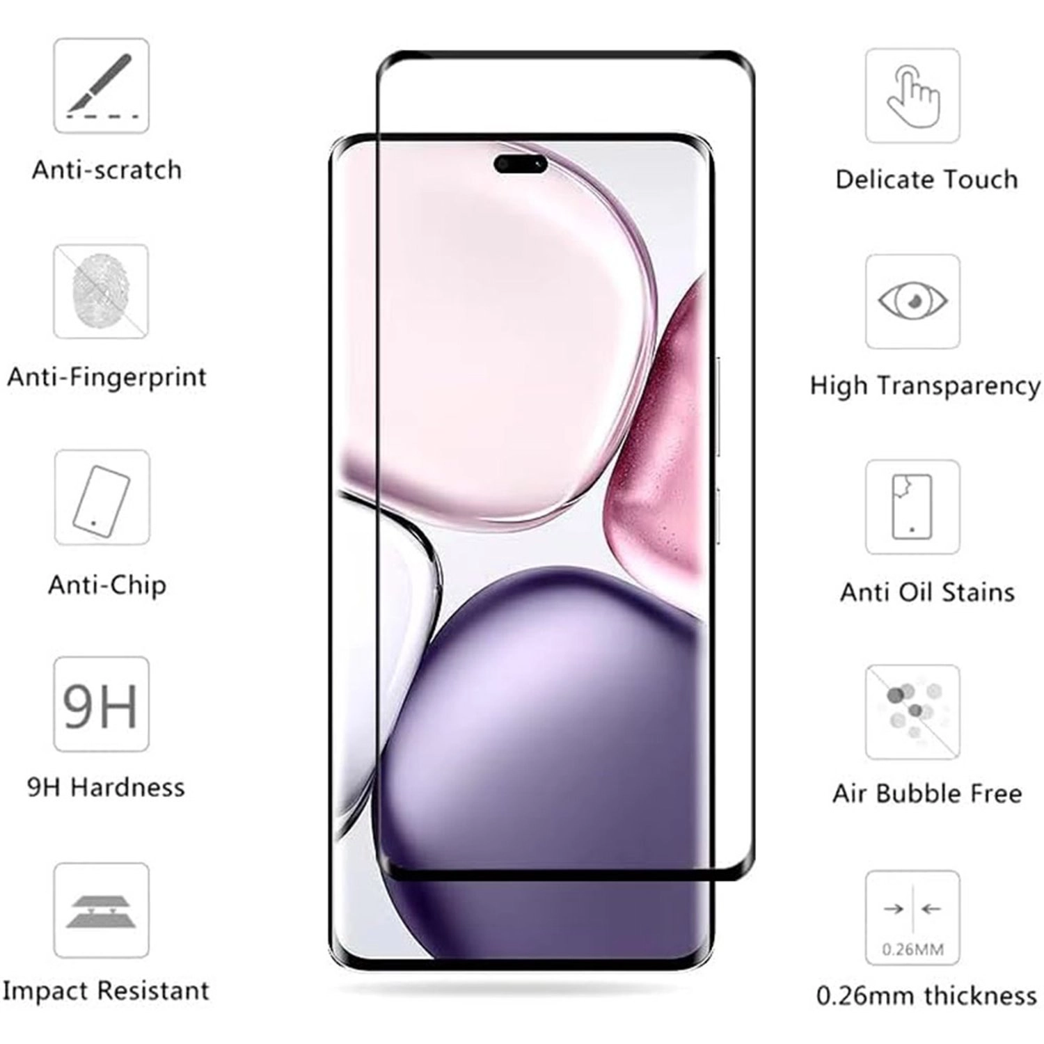 Anti-Fingerprint Clear Screen Protector for Honor X9c