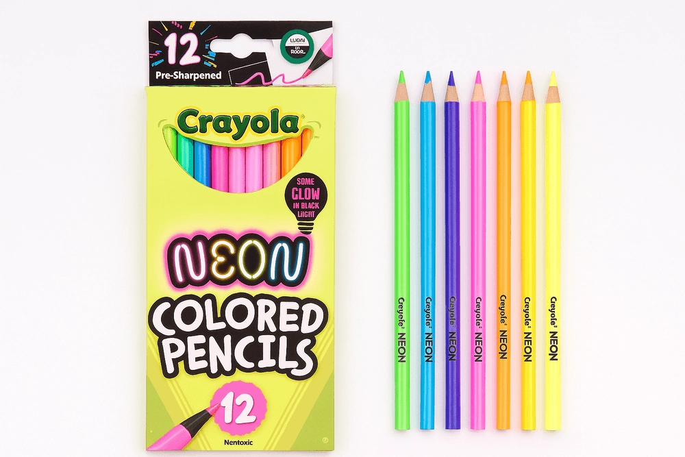 Neon Colored Pencils - 12 Pcs