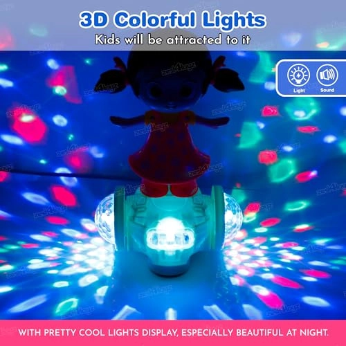 360 Degree Rotating Musical Dancing Girl Doll - 12 months and up