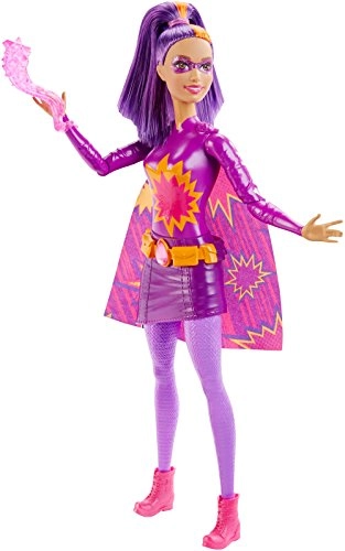 Barbie Fire Super Hero Doll - Purple hair streaked with orange Translucent purple power piece