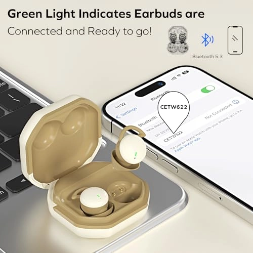 Sleep Earbuds - Beige Bluetooth V5.3 4 Hours
