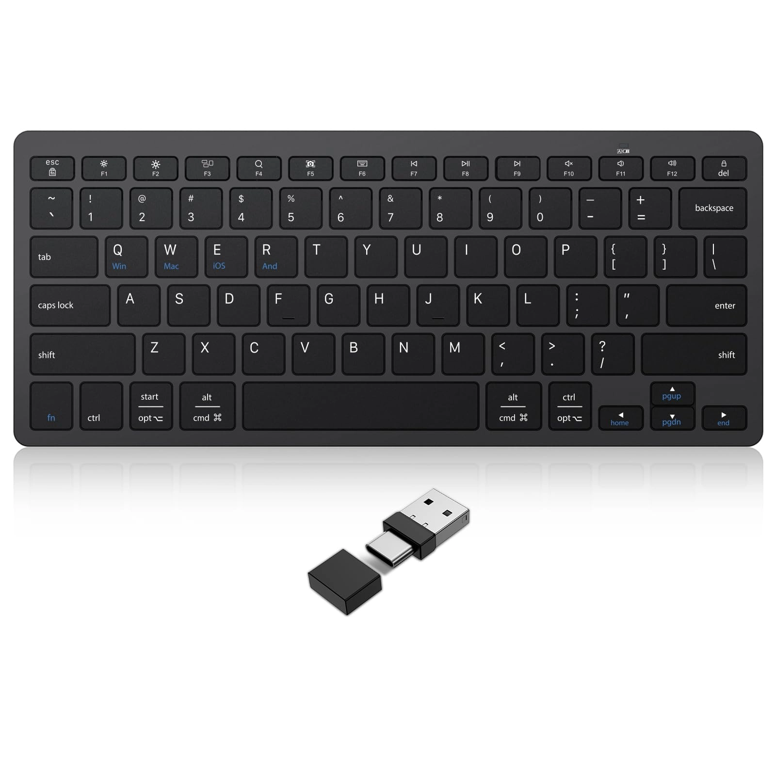 2.4G Wireless Keyboard - USB A & Type C