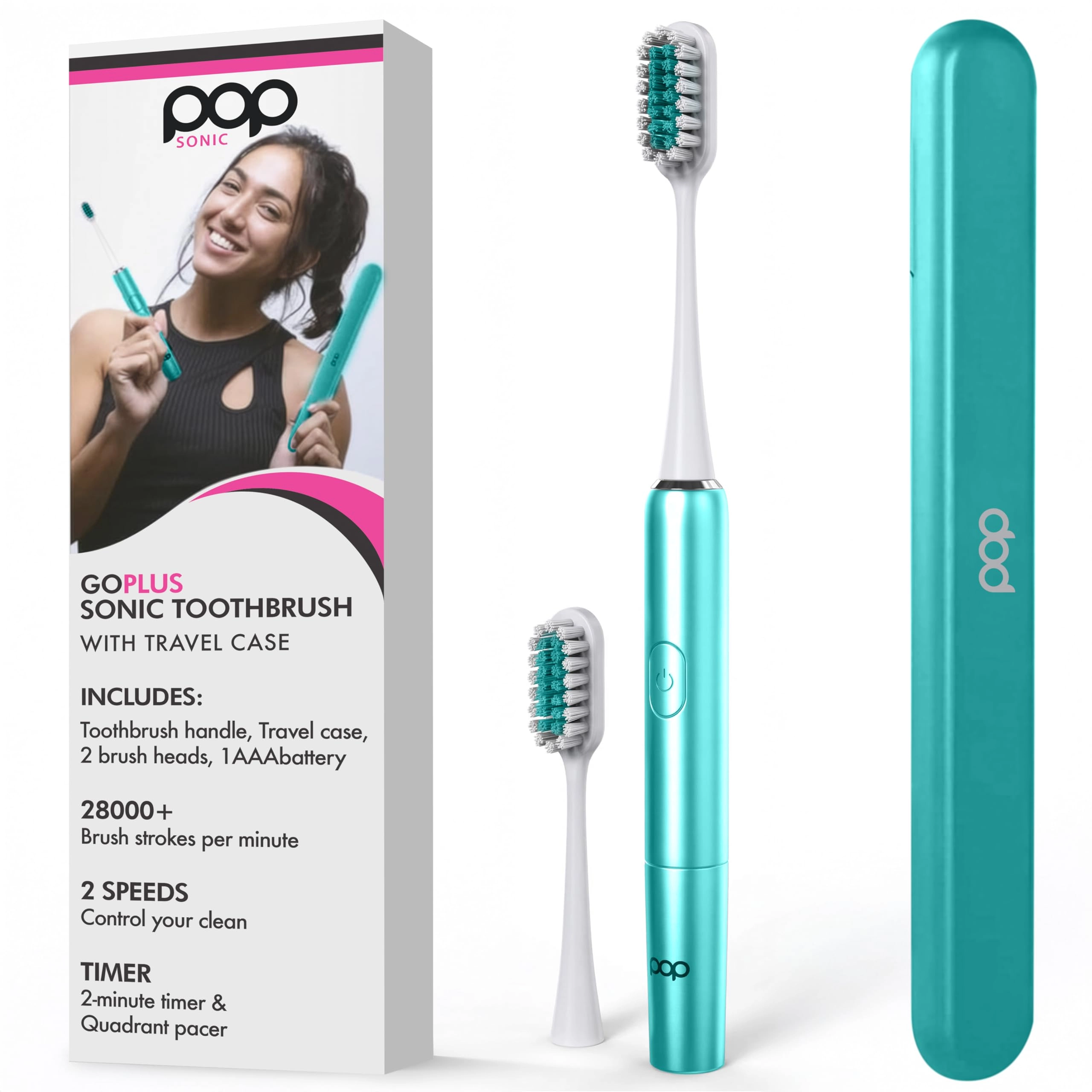 Pop Sonic Go Plus - Electric Toothbrush 2 Speeds 18000-24000 Vibrations Per Minute