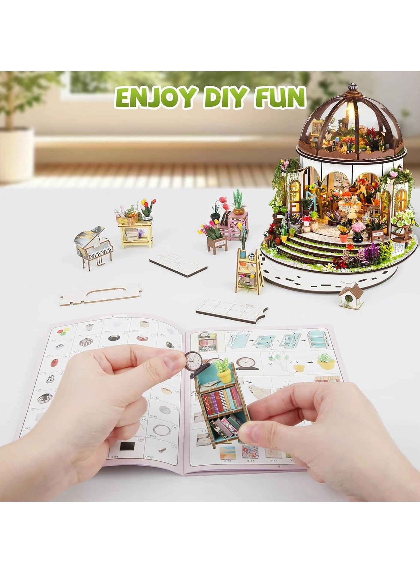 Mini Loft Dollhouse Kit - Furniture LED Light