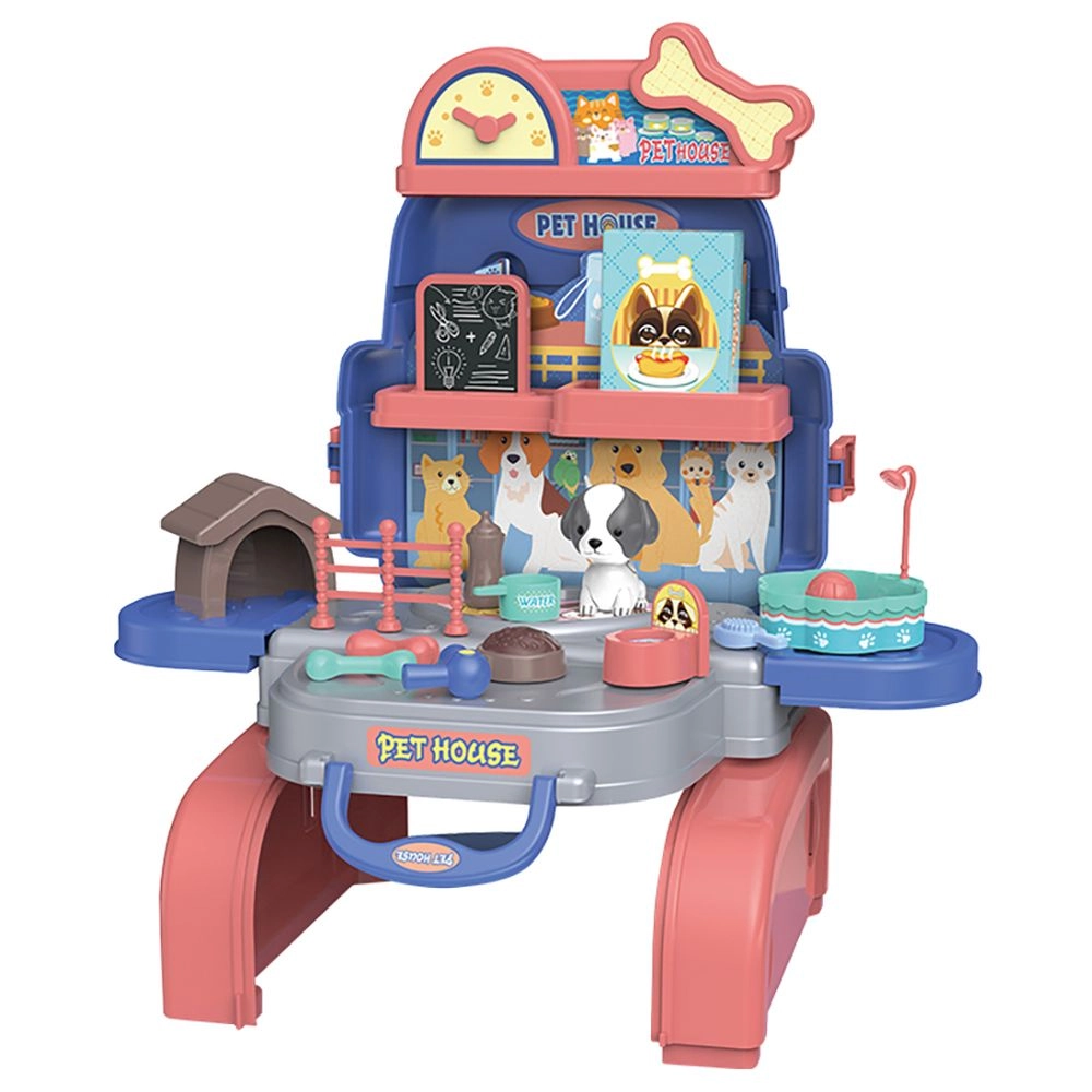SAMBOX Role Play Pet House Toy Set School Bag - 26 pcs (SBF-LS_RPSB_PCBU)
