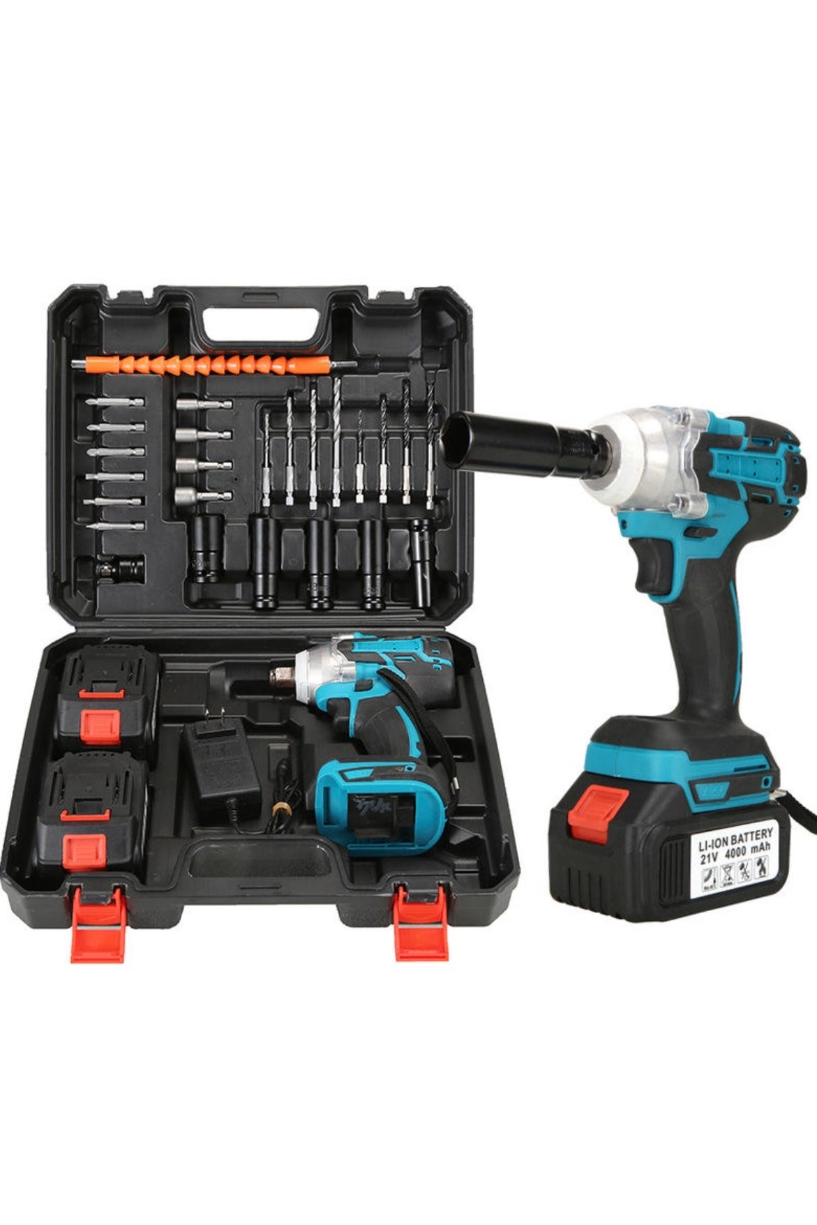 Electric Wrench Kit - Cordless Brushless Motor 2 Batteries