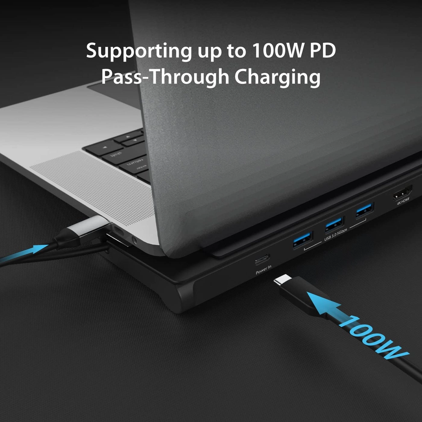 USB-C Dual HDMI Docking Station JCD542 - 4K + 1080p Dual HDMI PD 100W