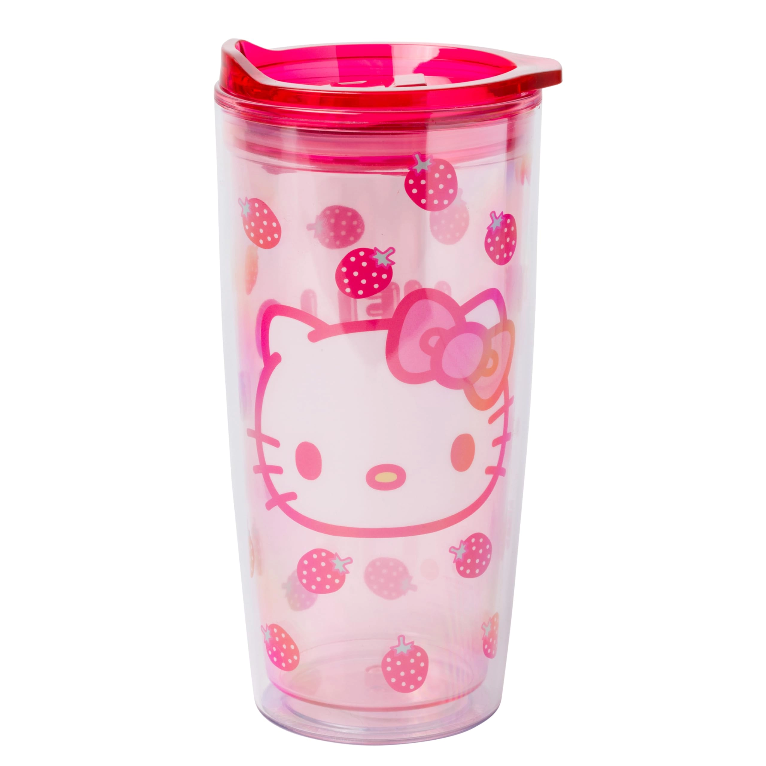 Silver Buffalo Plastic Hello Kitty Travel Tumbler - 591ml