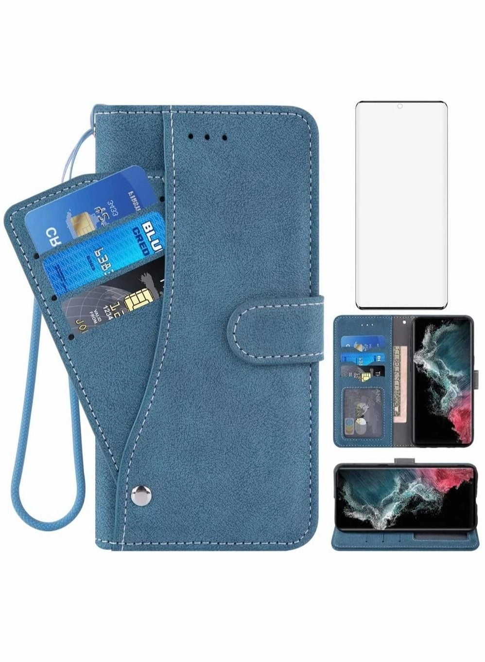 SYOSI Galaxy S22 Ultra Case - TPU wallet for Samsung Galaxy S22 Ultra 5G