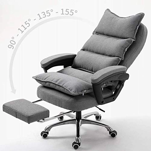 Reclining Chair - Fabric Cotton Black