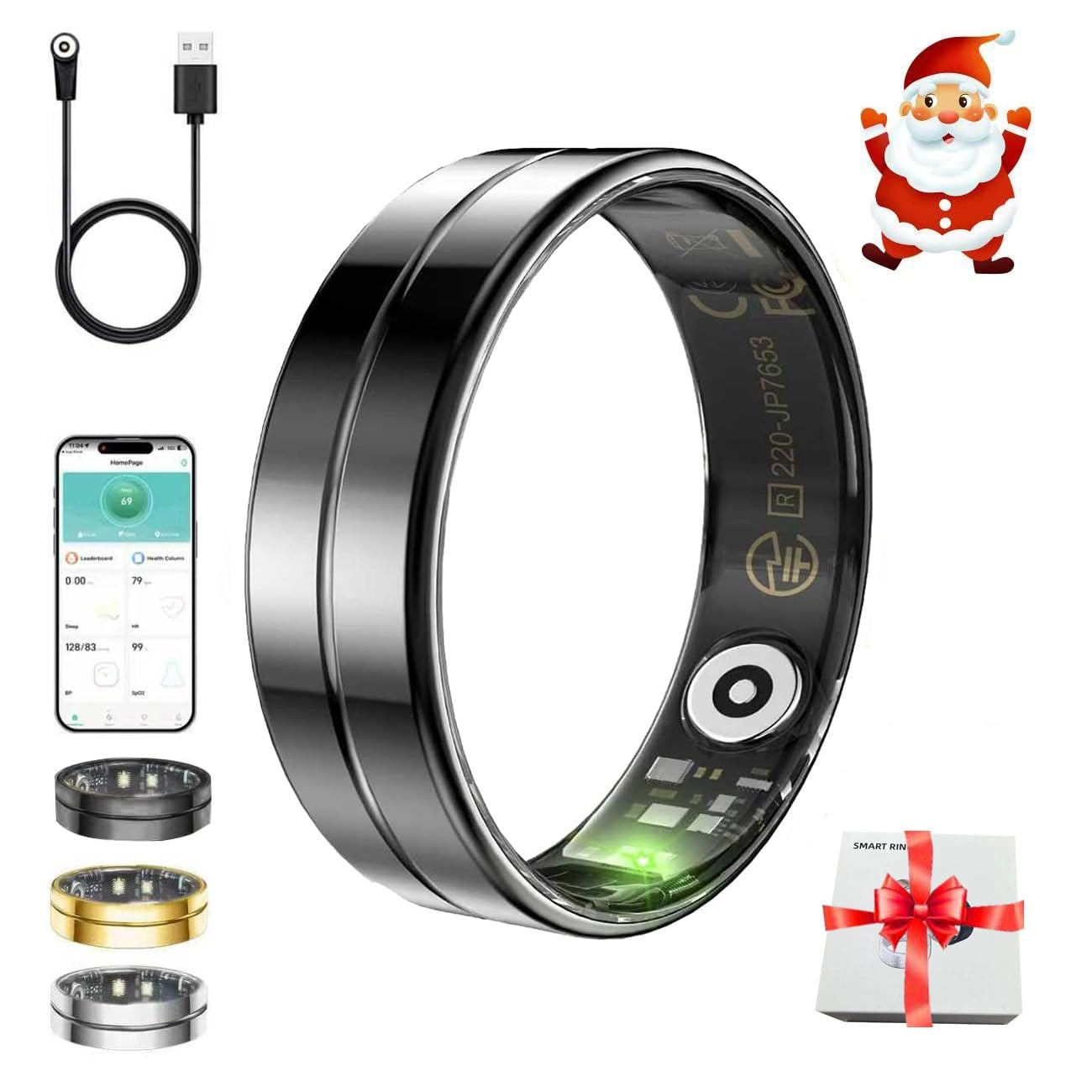 Smart Ring - Heart Rate Blood Oxygen Sleep Monitoring