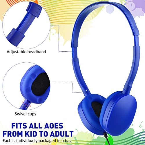 18 Pack Kids Headphones Wired Headphone