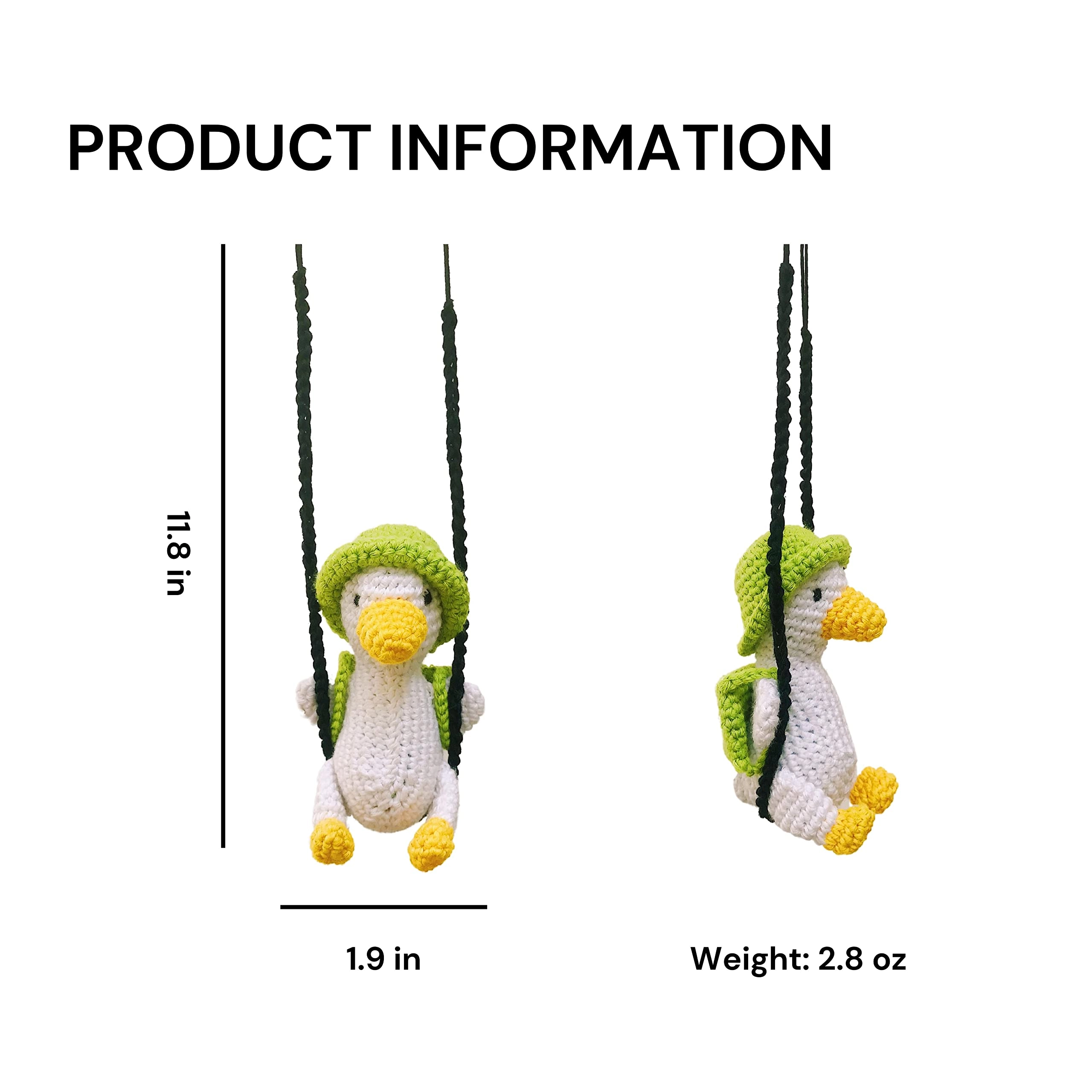 Swing Duck Ornament - Wool