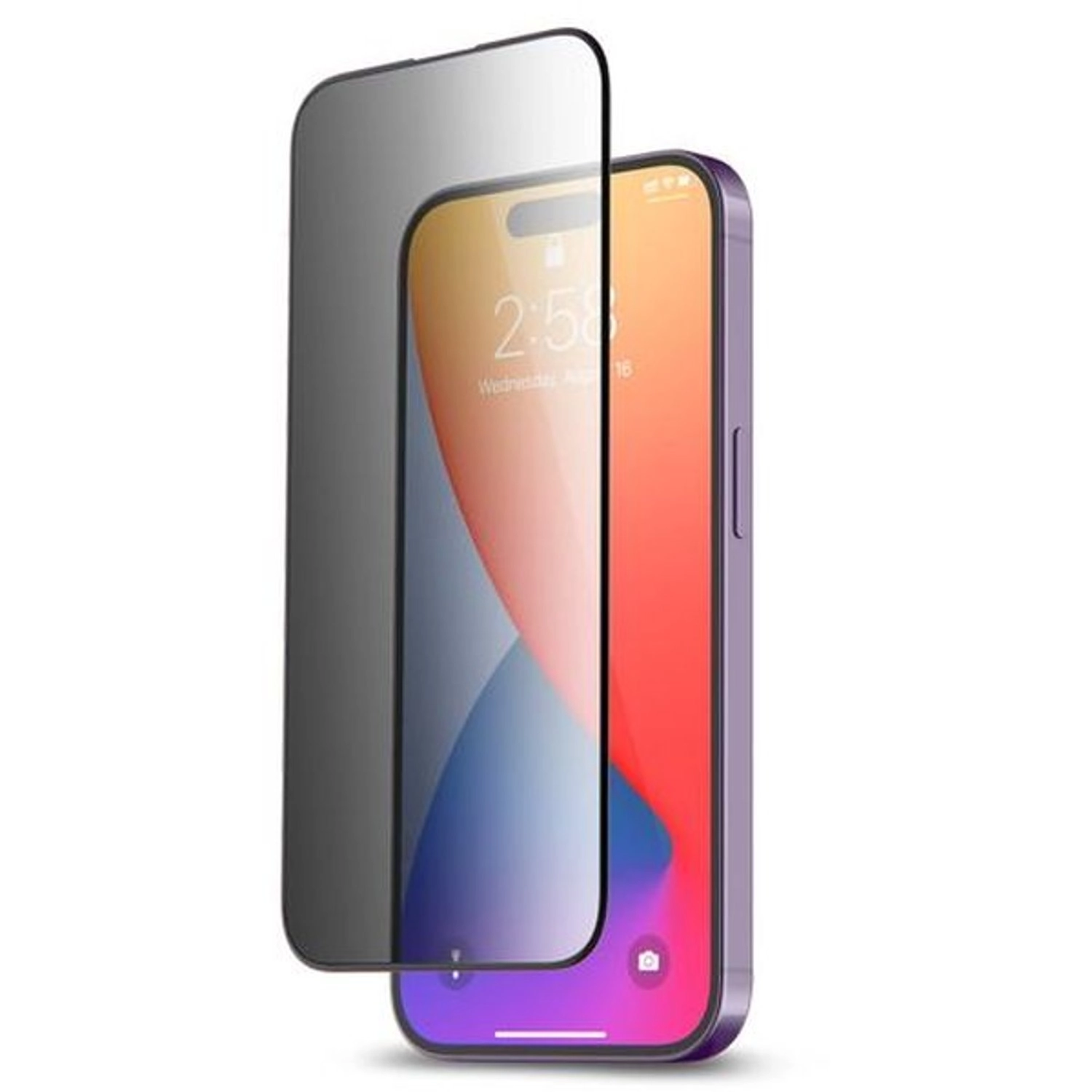 AUKEY Privacy Tempered Glass Screen Protector for iPhone 15 Pro Max