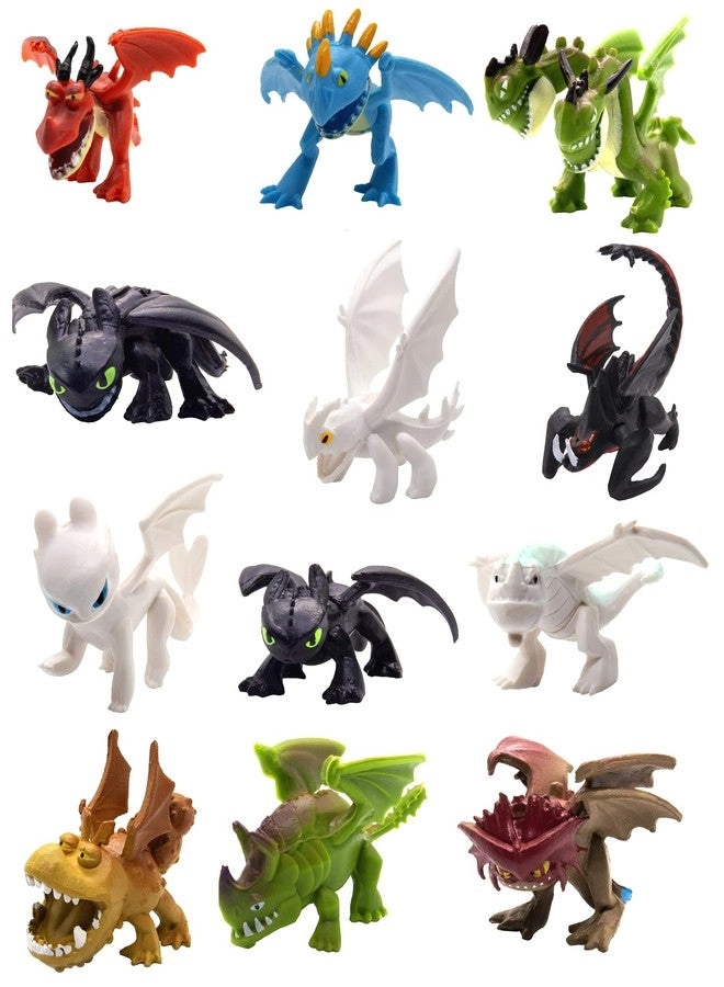 Toysvill How to Train Your Dragon Mini Figures Set - 12 Piece
