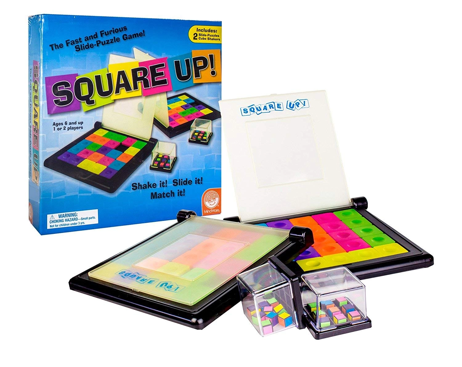 The Green Board Game Co. Square Up - 1-2 Players 48 Coloured Tiles