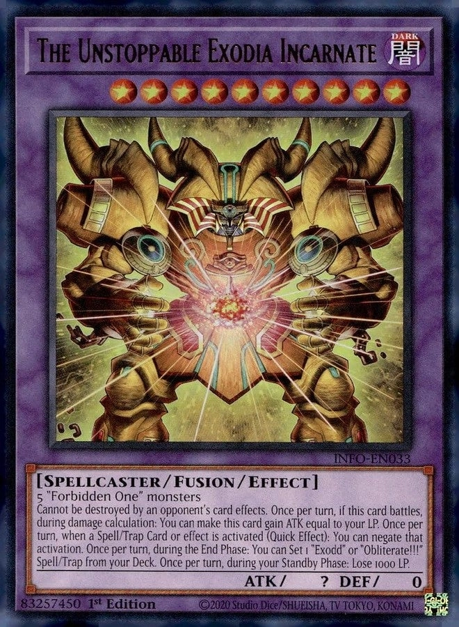 Yu-Gi-Oh! The Unstoppable Exodia Incarnate INFO-EN033 - English