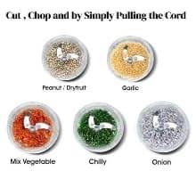 Vegetable Chopper - 500ml 3 Stainless Steel Blades