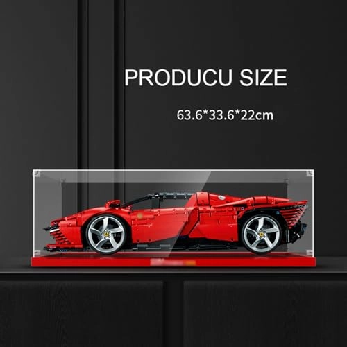 Acrylic Dustproof Display Case for LEGO 42143 Model Car