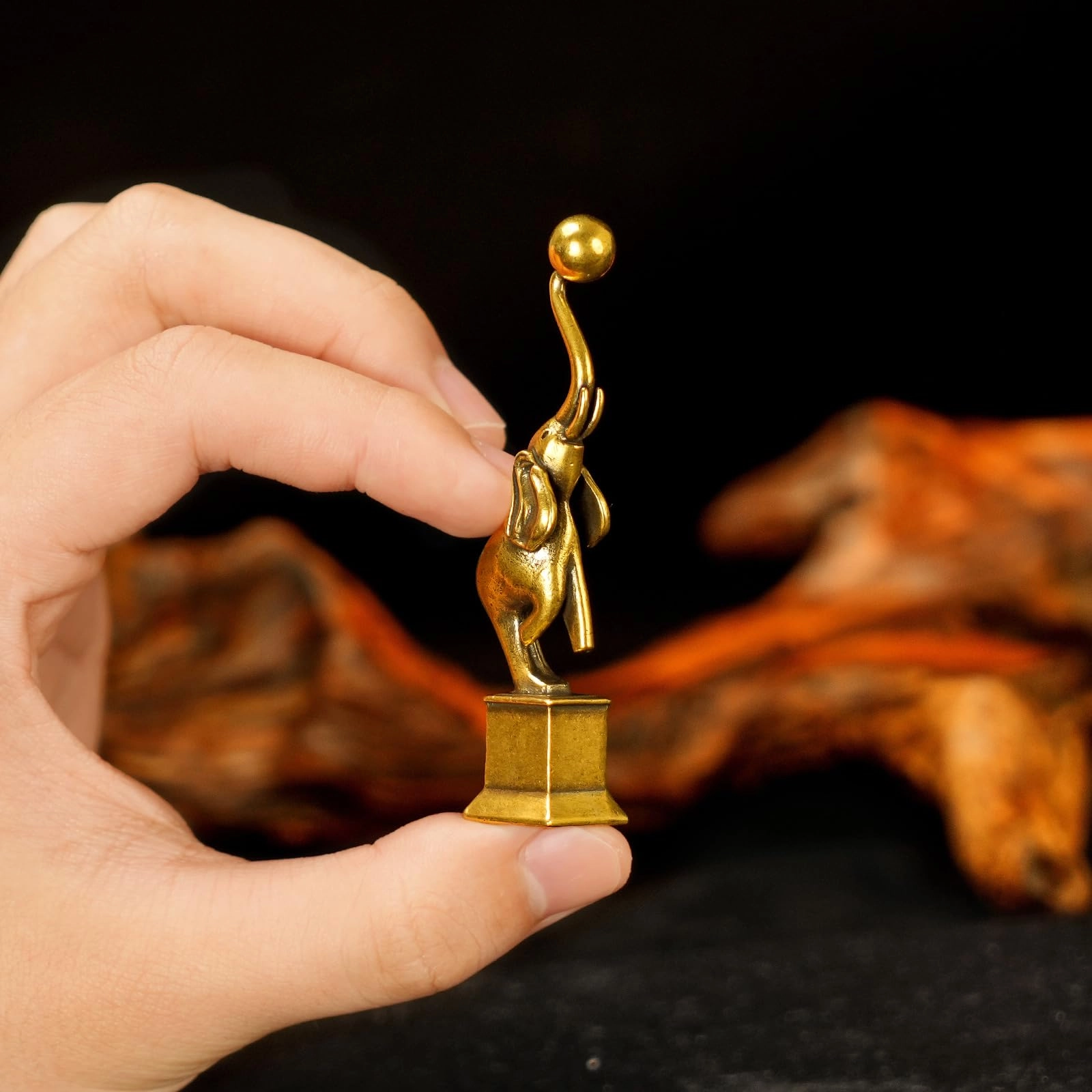 Elephant Sculpture - Brass