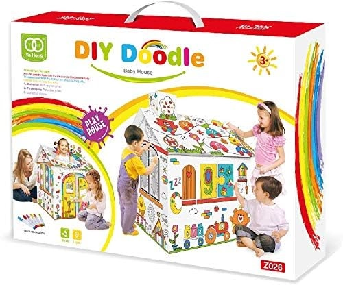 DIY Large Cardboard Play House - 2+ years 1 pcs