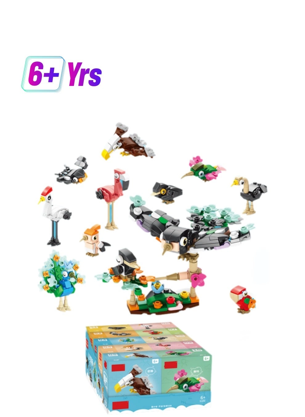 Generic Small Particle Assembly Building Block - Bird Paradise 10 pcs